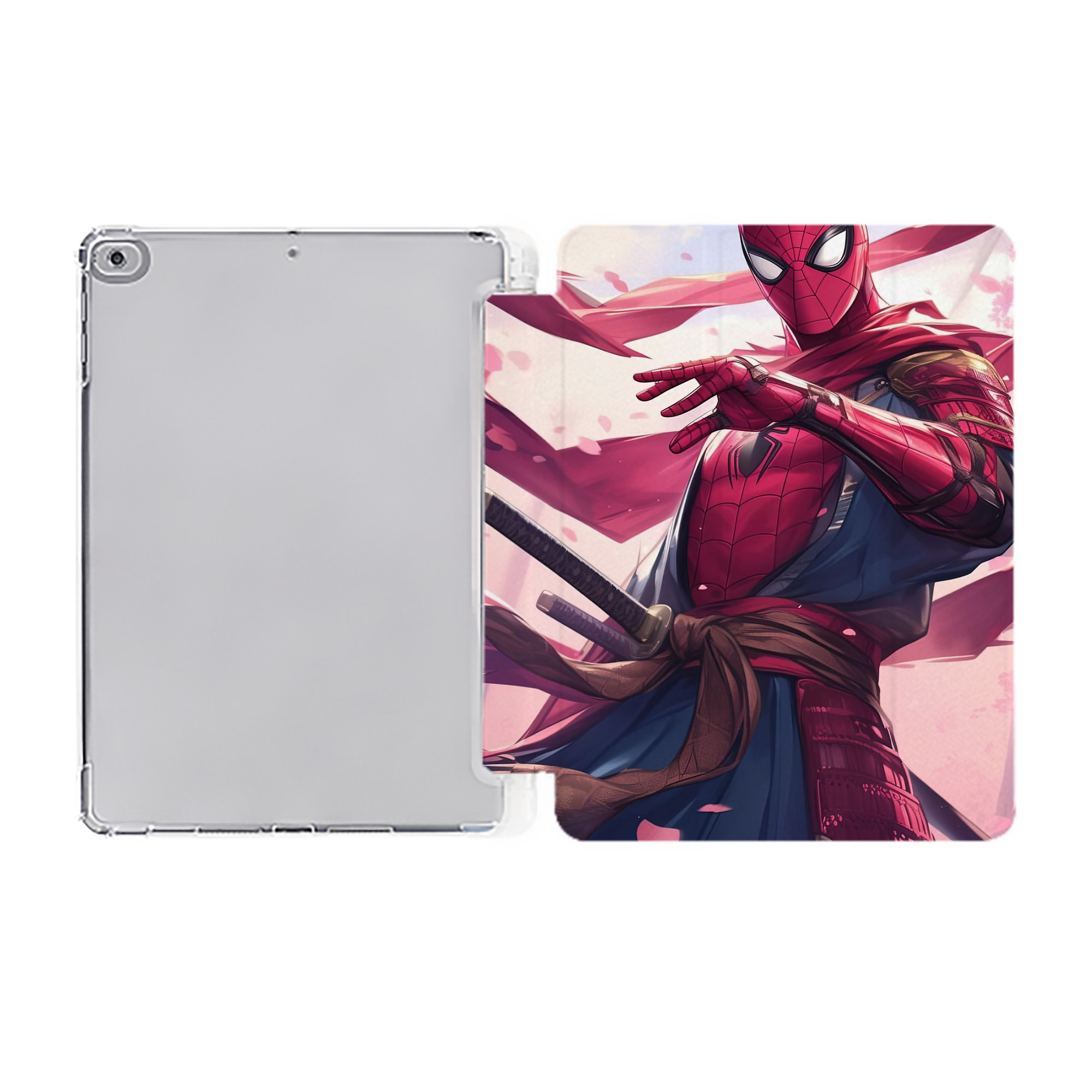 （画像用） Spider Man スパイダーマン IPad ケース ペン収納付き 三つ折りスタンド PUレザー×シリコン 対応機種9.5/10.5/10.9インチ